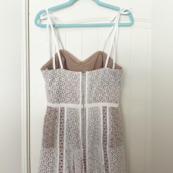 NWT Self-Portrait Lace Panel Midi Dress - Picture 8 of 16